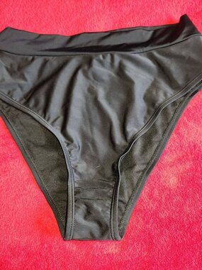 L Women's Black Bikini Bottom Bathing Suit Swimwear Beach SEXY Swimming